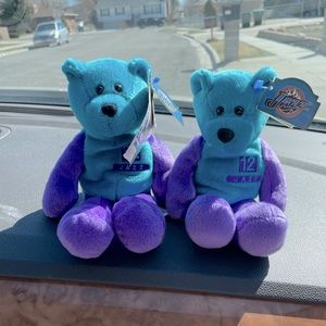 Utah Jazz Stockton & Malone Limited Treasures Pro Bear with tags vintage 1999